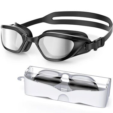 Vegemono Swim Goggles, Swimming Goggles Adults, Anti-Fog UV Protection Goggles, No Leaking Wide View Pool Goggles for Youth Men Women