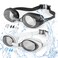 hnearstar Swimming Goggles 2 Pack Anti-fog Anti-UV Silicone Swim Goggles Adult Men Women Youth (Black &amp; White)