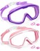 Water Space 2 Packs Swim Goggles Swimming Goggles for Kids Youth Girls Boys Aged 3-6 4-7 6-14 8-12, Toddler Goggles Anti-fog Waterproof UV Pretection Clear Wide Vision, Pool Water Goggles No-Leaking
