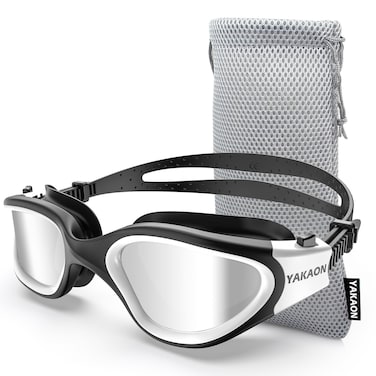 YAKAON Swim Goggles, Polarized Swimming Goggles Filter Out All Glare Anti-Fog No Leaking for Adult Men Women
