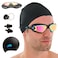 KALA Anti Fog Swim Goggles Adult, Swimming Cap and Nose Clip included, UV Polarized Swimming Goggles, Men Women Swim Goggles