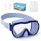 Kids Swim Goggles, Snorkel Mask Diving Mask Swimming Goggles with Nose Cover and Wide Elastic Straps Cover with Mesh Bag &amp; Ear Plugs