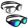 Fulllove Swimming Goggles 2 Pack, Swim Goggles for Adult Men Women Youth, No Leaking Anti-Fog Pool Goggles,UV Protection(05Blue+02Silver)