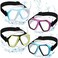Fabbay 4 Pcs Adult Elastic Strap Swim Goggles with Nose Cover Snorkel Diving Mask Goggles Swim Mask with Fabric Strap(Classic Colors)