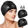 Silicone Swim Cap for Men &amp;Women,3D Ergonomic Design Swimming Caps with Ear Plug and Nose Clip Suit for Long Hair