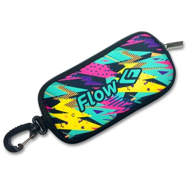 Flow Swim Goggle Case - Soft Neoprene Case for Swimming Goggles With Bag Clip for Backpack (Rad Dog)