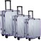 3 Pcs PVC Luggage Cover Waterproof Transparent Suitcase Cover Thicken Luggage Protector for Travel, Fits 20" 24'' 28" Luggage (Purple)