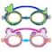 Pack of 2 Dinosaur and Unicorn Swim Goggles for Kids   Adjustable Strap Fun and Safe Swimming Accessories for Boys and Girls