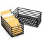 Oudain 2 Pcs Sugar Packet Basket Sugar Packet Rack Sugar Packet Holder Small Sugar Caddy Iron Sugar Packet Organizer for Coffee Bar Tea Storage, 4.5&quot; x 2.25&quot; x 1.75&quot; (Black)
