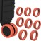 lucktao 8pack Luggage Suitcase Silicone Wheels Cover,Carry on Luggage Accessories Reduce Noise &amp; Wear-Resistant for Dule-Spinner Wheels Travel Luggage Suitcase (orange)