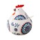JHNIF Porcelain Condiment Pot with Lid and Spoon, 11oz Salt Bowl Sugar Bowl for Kitchen, Chicken Shape
