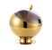 Mozacona Gold Stainless Steel Spherical Sugar Bowl Seasoning Jar Mints Holder Bowl with Roll Top