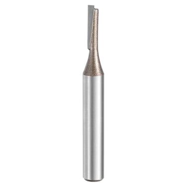 HARFINGTON Straight Router Bit 1/4 Inch Shank 1/8" Cutting Dia, 2 Flutes 0.51 Inch Cutting Length YG6 Carbide Cutter with PTFE Heat Resistance Coating, Woodworking Grooving Trim Bit