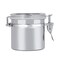 Estink Food Storage Jar, Stainless Steel Airtight Coffee Canister Food Storage Jar Tea Sugar Milk Powder Container for Kitchen Counter Tea Sugar Coffee Flour Cookie Storage, Silver(B 13 * 11cm)