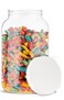 1 Gallon Clear Plastic Jar - Large Wide Mouth Container with Airtight Lid - Big Canister Cylinder PET Jug - Made in USA