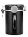 Walktosun Coffee Canister Airtight Storage Container Stainless Steel Air Tight Coffee Jar with Scoop, Date Tracker CO2 Release Valve for Dry Food, Beans, Ground, Tea, Flour, Cereal and Sugar (Black)