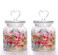 HomeyHoney 45 oz Clear Glass Heart Shaped Jars, Cute Candy Jars with Heart shaped Airtight Lids, Decorative Glass Canisters with Airtight Lids for Candy Cookie, Drops / 2 Packs