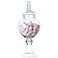 Clear Glass Apothecary Jars, Diamond Star Large Candy Buffet Display, Elegant Storage Jar, Decorative Wedding Candy Organizer Canisters (Height: 16.5" Body: 6.5")