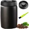 HelpyLife Coffee Vacuum Canister   16oz Coffee Bean Storage   Stainless Steel Airtight Food Storage Container   Press Out Excess Air Preserve Food Freshness   Perfect for Coffee Beans,Loose Tea
