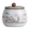 Bicuzat Chinese Style Ceramic Tea Caddy Tea Canister Tea Storage Container Tins Jar with Airtight Lid Wet-proof Tank for Tea, Coffee, Herb, Sugar, Spice, Nuts-Mountain-6 OZ