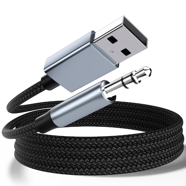 USB to 3.5mm Audio Cable, USB to 3.5mm Aux Cord Compatible with Laptop PC PS5/4 USB to 3.5mm Aux Jack Audio Adapter for Headphone Speaker(3.94ft/1.2m). NOT Work for Charging and MP3 TV Car PS3 Truck
