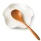 Miamolo Cute Spoon Rest for Stove Top, Ceramic Spoon Holder for Kitchen Counter, 5.3 Inches Coffee Spoon Holder Utensil Rest for Cooking Housewarming Wedding, White