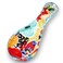 Colorful Hand Painted Spoon Rest Ceramic Large Spoon Holder for Kitchen Counter Stove Top, Dishwasher Safe, Multicolor (1 Pack)
