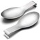 Spoon Rest Set of 2, E-far Stainless Steel Spoon Ladle Holder Spatula Rest for Kitchen Stove Top, Large Size &amp; Dishwasher Safe