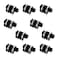 SQXBK 10PCS Mono Jack Panel Mount Connector Female Socket Stereo Headphone Jack PCB Panel Mount Black 4Pin Socket for Media Player MP3 Player MP4 Player and AV Device