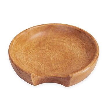 Folkulture Acacia Wood Spoon Rest for Stove Top, Coffee Spoon Rest for Kitchen Counter, Round Kitchen Spatula Holder for Countertop, Spoon Holder Boho, Farmhouse Spoon Rest (4.7 Inches - Natural)