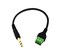 Qaoquda Gold Plated 6.35mm 1/4" Stereo TRS Audio Jack Male to 3 Pin Screw Terminal Female Microphone Balun Solderless Converter Adapter Cable 30cm/1FT(6.35mm TRS)