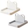 H&amp;W 2Pcs Spoon Rest with Lid Holder,Foldable Spoon Holder for Kitchen Counter,Cat Pot Lid Holder for Spoons,Pot Lids,Spatulas,Utensils,Forks(Beige + Grey)