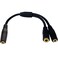 Traovien 2.5mm 3Pole TRS Stereo Female to 2.5mm Female &amp; 3.5mm Female Y Splitter Audio Jack Adapter Cable20cm (2.5 TRS F /2.5 TRS +3.5 TRS F)