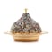 Alisveristime Coated Handmade Brass Sugar Chocolate Candy Bowl Serving Dish with Lid (Crystal) (Multi)
