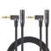CableCreation 3.5mm Headphone Extension Cable, Right Angle 3.5mm Male to Female Audio Stereo Cable with Silver-Plating Copper Compatible with iPhones, iPad, Beats, PS4 Headset, [2-Pack/ 3Feet]