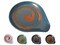 Homyne Ceramic Spoon Rest for Stove Top, Hand Painted Brown Swirl Spoon Rest for Kitchen Counter, Retro Cooking Spoon Holder for Kitchen Counter, Utensil Rest for Spatula Ladle or Tong (Navy Blue)