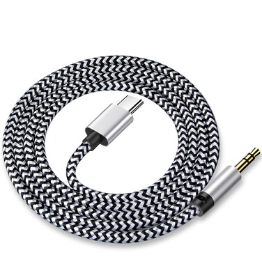 USB-C to 3.5mm Audio Cord, Apple MFi Certified Aux Jack Cable for iPhone 15/15 Pro/ 15 Plus/15 Pro Max, iPad Pro to Car Stereo, Speaker (Silver)