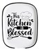 Ceramic Fork Spoon Rest -This Kitchen Is Blessed Kitchenware Spoon Rest Suitable for Kitchen Countertop or Stove Top Kitchen Accessory and Gift for Cooking Enthusiasts