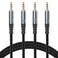Aux Cable 3ft 2Pack, 3.5mm Audio Cable Extra Aux Cord for Car Male to Male Auxiliary Cords Hi-Fi Sound 1/8 Headphone Jack Compatible with Stereo Headphones Laptop Smartphone Tablet MP3 TV Switch