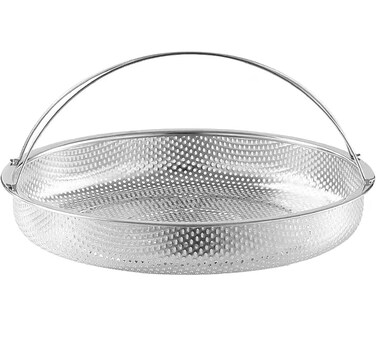 Steamer Basket, 8.8 Inch Food Grade Stainless Steel Steaming Net with a Support Frame for Food Steaming (1 Pcs)
