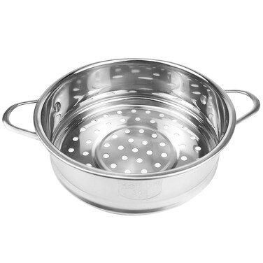 LNQ LUNIQI Stainless Steel Steamer Pot 6.3 Inches Round Cooking Rack Food Steamer Basket Insert for Kitchen Dim Sum Dumplings Bun(16cm)