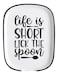Funny Life Is Short Lick The Spoon Quote Spoon Rest For Stove Top-Large Spoon Holder for Kitchen Counter-Heat Resistant Cooking Kitchen Accessory and Gift for Cooking Enthusiasts