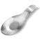 Stainless Steel Spoon Rest, Spatula Ladle Holder, Stainless Steel Utensil Spoon Rest Holder, Brushed Finish, Dishwasher Safe 3.8 x 9.4 Inch (Fish Shape Silver Color 1PC)