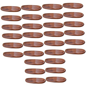 SHOWERORO 30Pcs Wooden Chopstick Rest Japanese Style Chopstick Holder for Dinner Spoon Fork Elegant Table Decor for Home Dining Sushi and