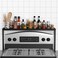 BOIVSHI Stove Top Shelf, Kitchen Over Shelf for Stove, Stove Spice Rack for Top, Adjustable 27-33inch, Fits Various Stove Lengths, Kitchen Spice Organizer, Condiments and BBQ Sauces, Black