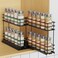 Mystozer Pull Out Spice Rack Organizer for Cabinet, Slide Out Spice Racks Organizer, Easy to Install Spice Cabinet Organizers, 2.75''Wx10.35''Dx8.26''H, 2 Drawers 2 Tiers