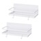 VOYUTHY Magnetic Spice Rack with 4 Removable Hooks, Strong Magnet Spice Shelf for Spices, Cooking Oils, Salt, Pepper, Works Perfectly on the Side of Refrigerator for Small Kitchen/Apartment (White)