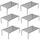 GEDLIRE Cabinet Storage Shelf Rack Set of 6, Medium (13 x 9.4 inch) Rustproof Metal Wire Kitchen Cabinet Organizer and Storage, Cupboard Spice Shelf Rack for Plate, Dish, Counter &amp; Pantry Organization