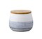 MilkyWay Food Storage Jar White Ceramic Food storage canister with Airtight Wooden Lid for serving Coffee, Tea, Sugar, Spice and More (700ml/24oz)