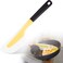 Omelette Spatula Kitchen Omelet Turner Silicone Non-stick Omelette Scraper Silicone Pigment Scraper with Non Slip Grip for Kitchen Omelet Pancake, Translucent (Yellow)